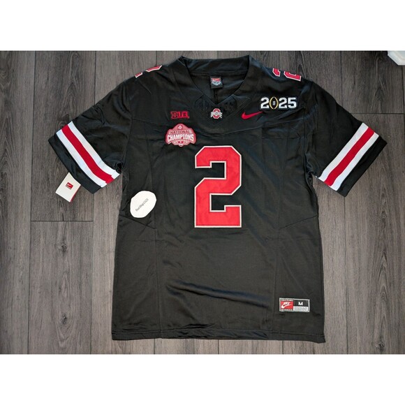 🚨Caleb Downs #2 Ohio Buckeyes 2025 Blackout Heritage 🏈 Jersey Mens Size Medium - Picture 1 of 3